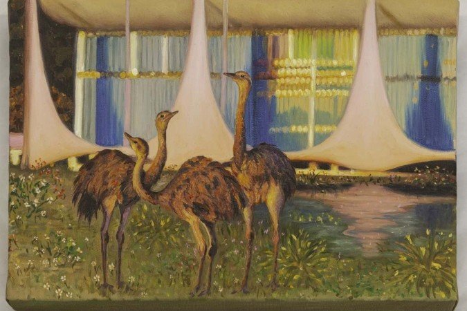 Pinturas evocam monumentos icônicos 
