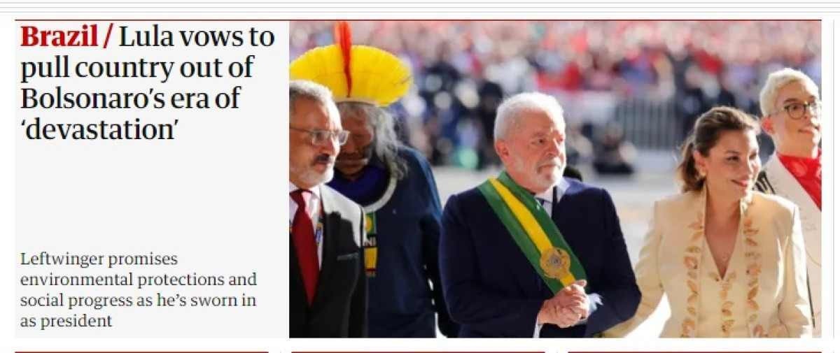 Periódicos internacionales sobre la toma de posesión de Lula