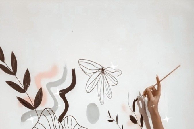 Gabriela Bessa decidiu pintar um cantinho especial da casa, durante a quarentena, em 2020.