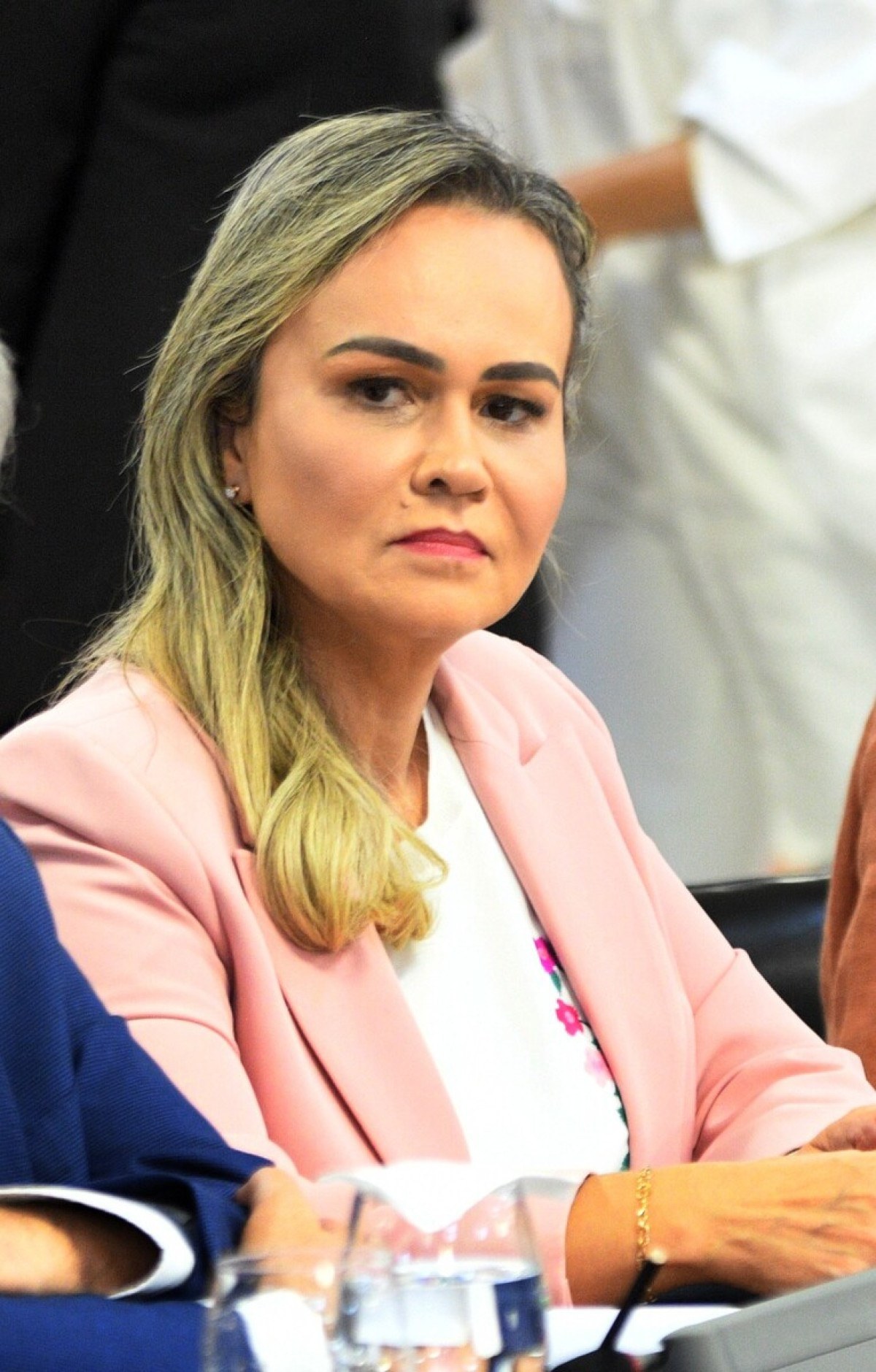 Daniela Carneiro na reunião no Planalto: ministra falou pouco e procurou transmitir tranquilidade 