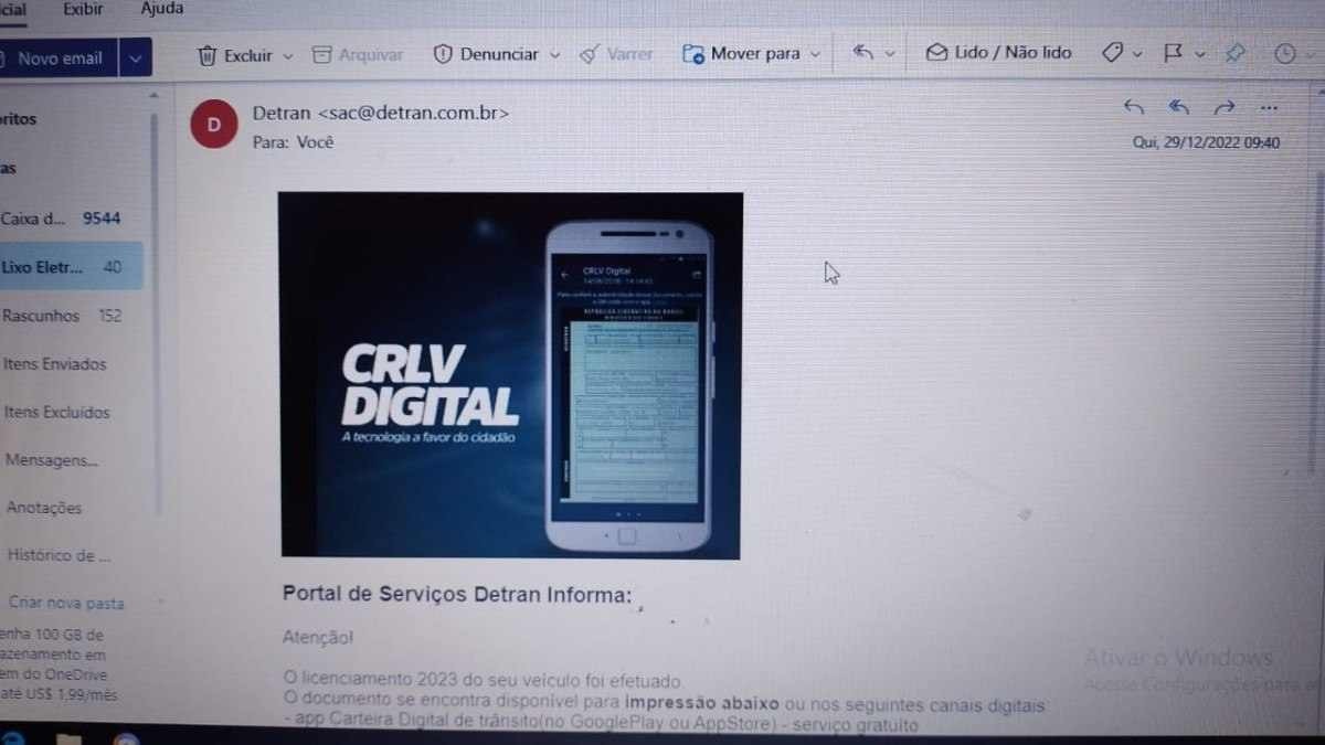 Detran alerta moradores do DF para tentativas de golpe por e-mail