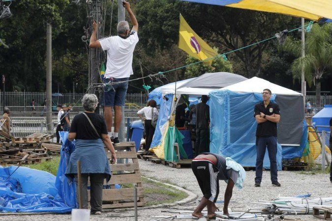  No Rio, bolsonaristas estavam em frente ao Palácio Duque de Caxias
