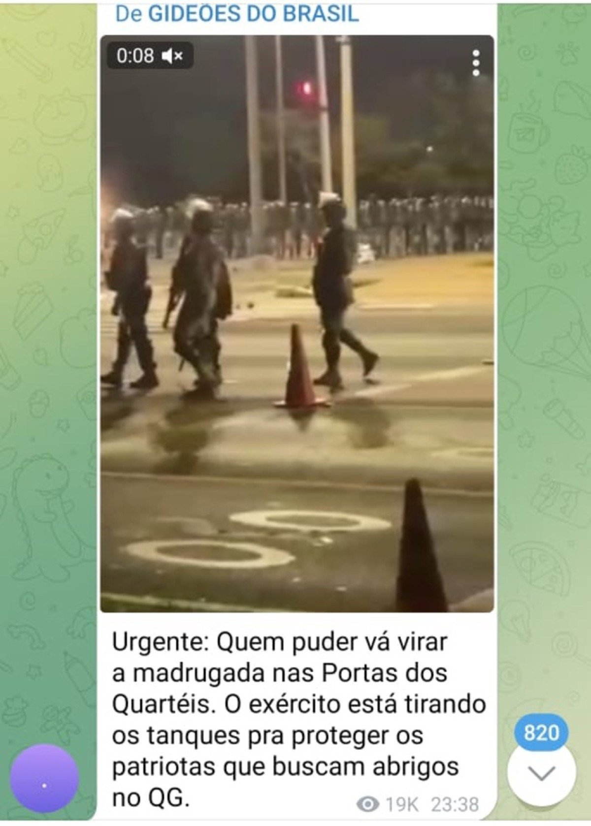 postagem golpistas