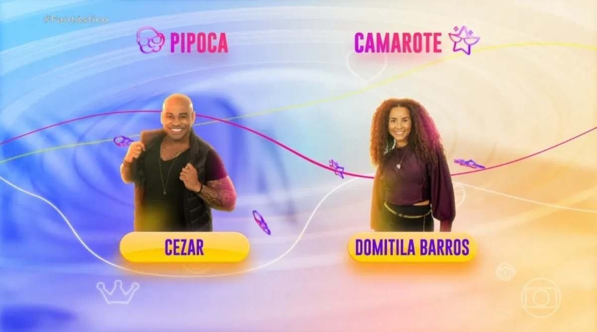 Cézar e Domitila Barros formam dupla no BBB 23