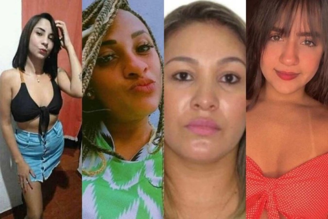 Fernanda Letícia da Silva, Mirian Nunes, Jeane Sena da Cunha Santos e Giovana Camilly foram vítimas de feminicídio  -  (crédito: Redes sociais e material cedido ao Correio)
