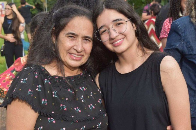 Ana de Souza e Andressa Fonseca, mãe e filha, ficaram emocionadas