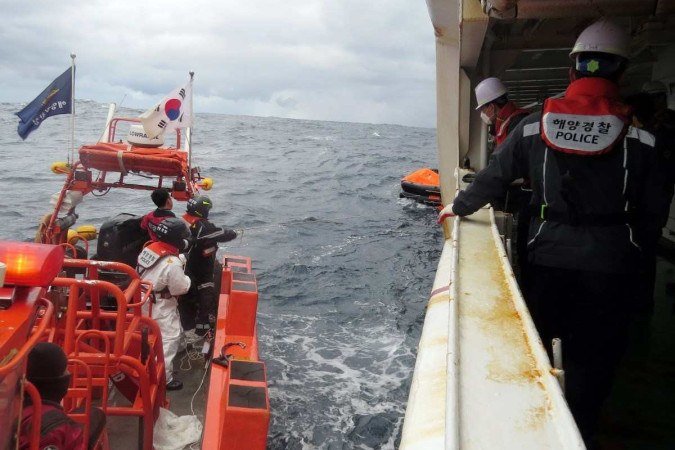 (crédito: Handout / KOREA COAST GUARD / AFP) (crédito: Handout / KOREA COAST GUARD / AFP)