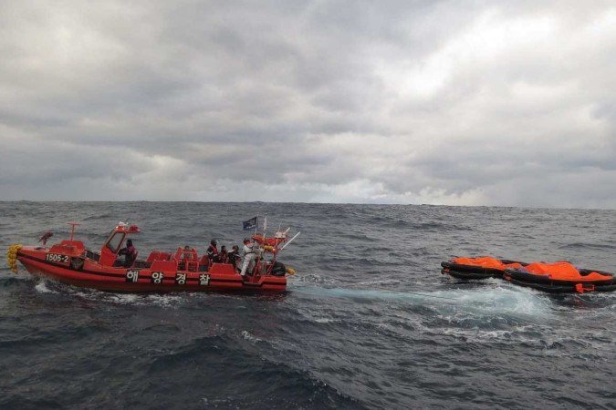 (crédito: Handout / KOREA COAST GUARD / AFP) (crédito: Handout / KOREA COAST GUARD / AFP)