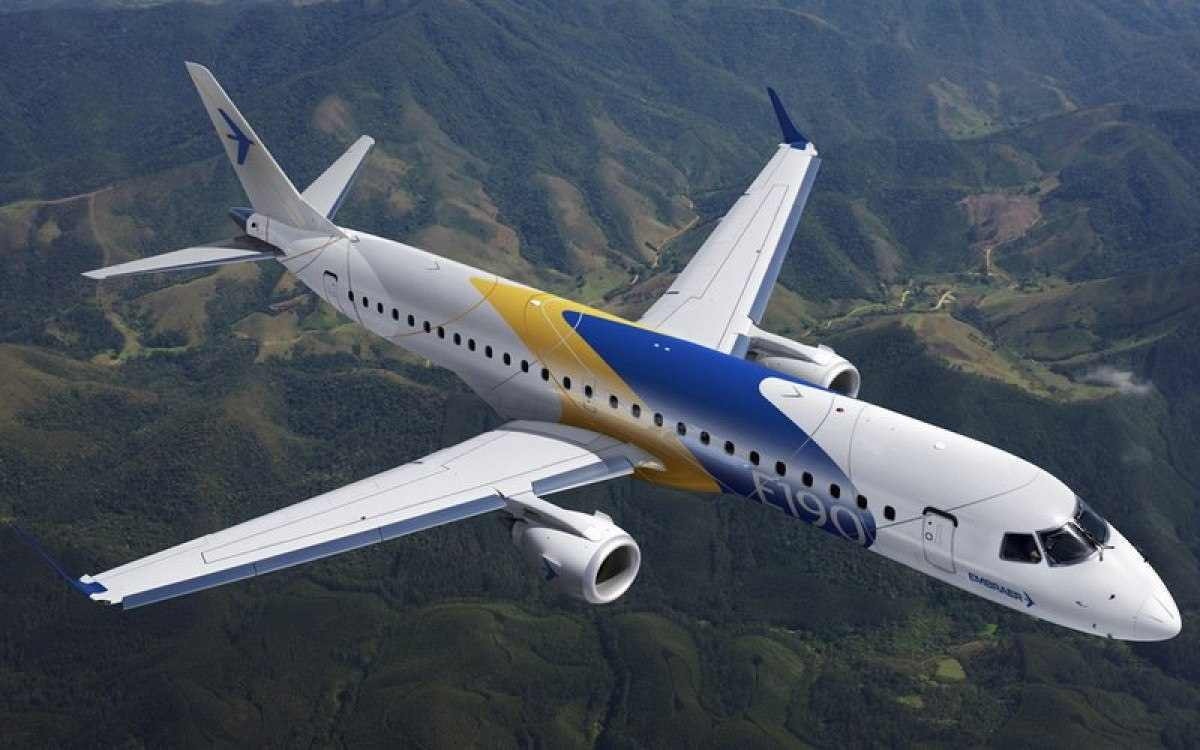 O E-190 da Embraer é avaliado em R$ 280 milhões
