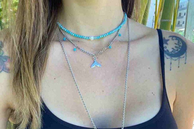 Body chain Mermaid, da Lislu Jóias Artesanais (preço sob consulta)