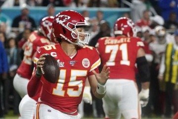 Vice-campeão do Super Bowl, o Kansas City Chiefs irá começar a temporada de 2025 contra o rival Los Angeles Chargers, no Brasil -  (crédito: Timothy A. Clary/AFP)