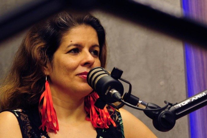  13/02/2023  Carlos Vieira/CB/DA Press. Brasília, DF. Podcast do Correio com a carnavalesca Juliana de Andrade, JU PAGUL. Na bancada: Adriana Bernardes e Sibele Negromonte.