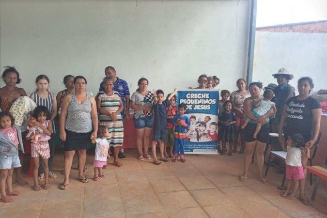A creche Os Pequeninos de Jesus, localizada no Sol Nascente, evita o fechamento com ajuda de empresa de saneamento. - (crédito: Divulgação) A creche Os Pequeninos de Jesus, localizada no Sol Nascente, evita o fechamento com ajuda de empresa de saneamento. - (crédito: Divulgação)