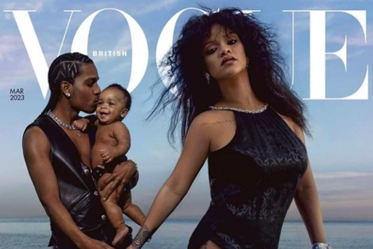 Rihanna posa ao lado do filho para Vogue e fala sobre pressão para lançar músicas