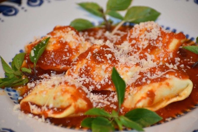 Prato Tortelli de Zucca, do restaurante Gatto Nero 