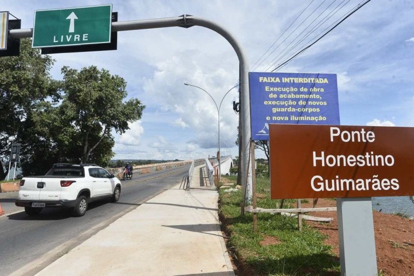 Trânsito na Ponte Honestino Guimarães fica interditado até sábado (10/6)