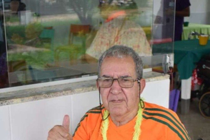  24/02/2023. Crédito: Mariana Lins/Esp.CB/D.A Press.Lar dos velhinhos-Núcleo Bandeirante ,Festa de Carnaval.Personagem Vicente da Rocha.