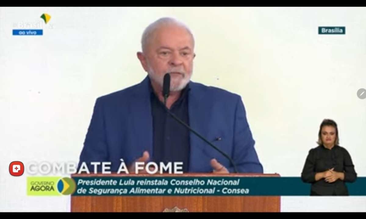 Lula recria conselho para combate à fome: 