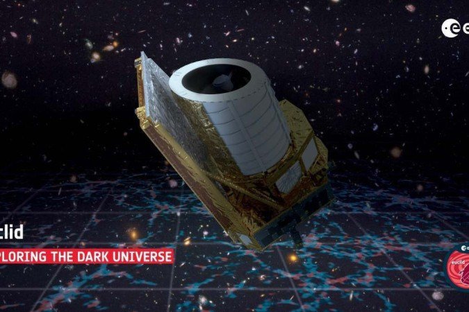 Ilustração do Euclid feita pela Agência Espacial Europeia (ESA) 