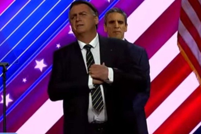 Bolsonaro discursa no ac, maior evento conservador do mundo em Washington - (crédito: Reprodução / Youtube) Bolsonaro discursa no ac, maior evento conservador do mundo em Washington - (crédito: Reprodução / Youtube)