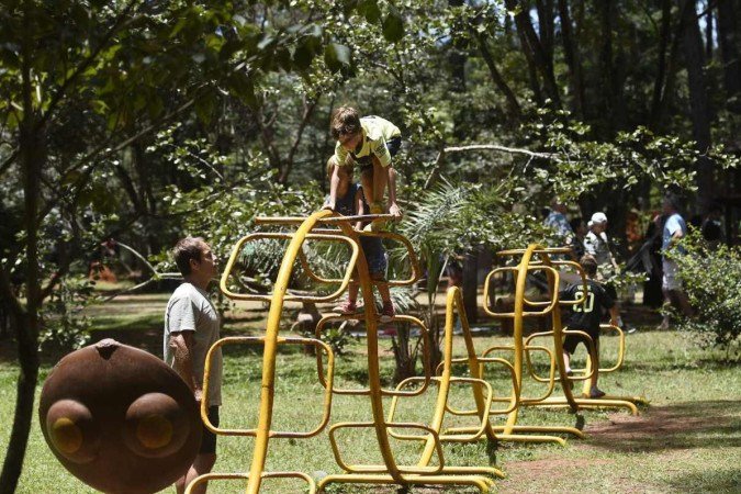 A diversão da criançada é garantida em todos os ambientes da unidade de conservação