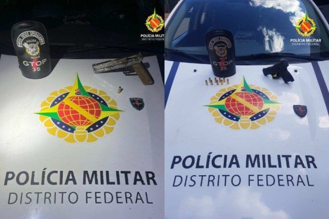 PMDF prende dois homens com porte ilegal de arma em menos de 24 horas na Cidade Estrutural - (crédito: Divulgação/PMDF) PMDF prende dois homens com porte ilegal de arma em menos de 24 horas na Cidade Estrutural - (crédito: Divulgação/PMDF)
