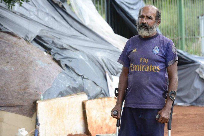  15/03/2023 Crédito: Marcelo Ferreira/CB/D.A Press. Brasil. Brasilia - DF -  Situação e condições do Centro POP. Natalício Batista depende da ajuda do Centro Pop.