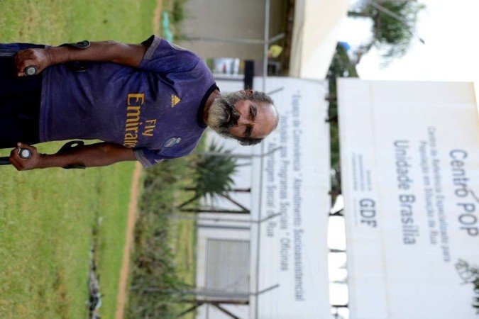  15/03/2023 Crédito: Marcelo Ferreira/CB/D.A Press. Brasil. Brasilia - DF -  Situação e condições do Centro POP. Natalício Batista depende da ajuda do Centro Pop.