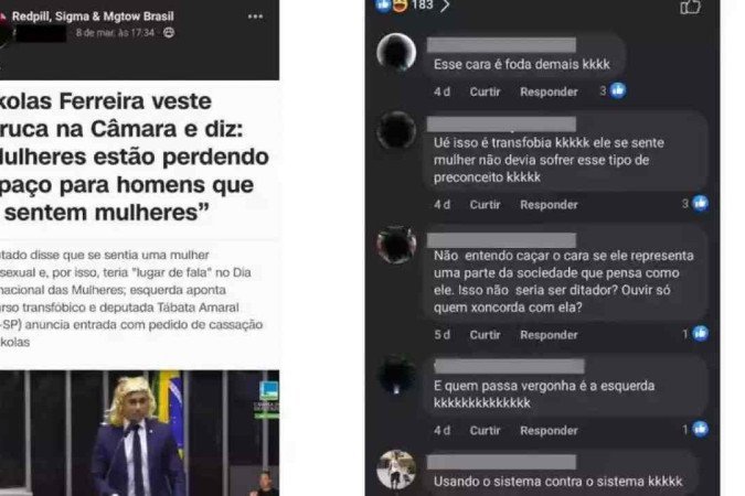 Nikolas é chamado de herói em grupo red pill
