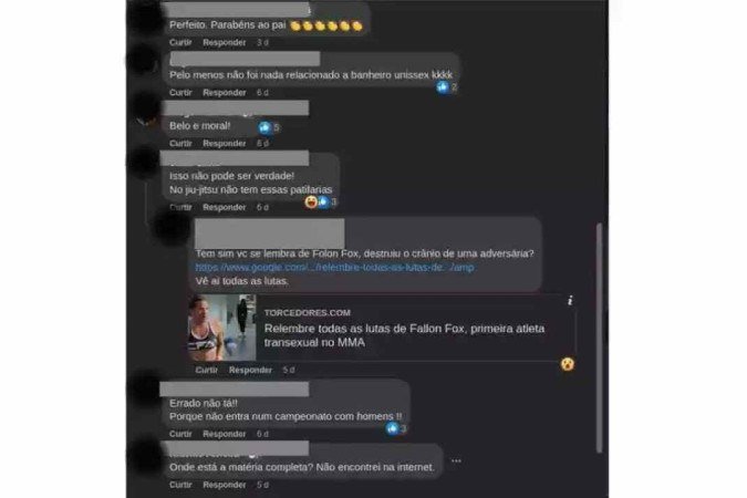 Mesmo com a notícia sendo falsa, ela foi aplaudida no grupo