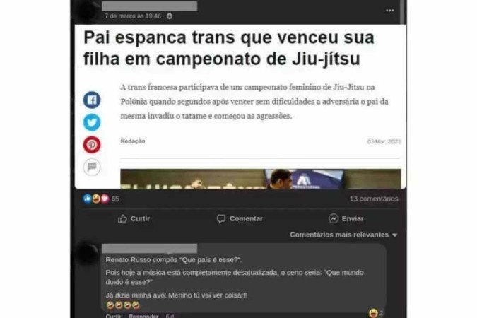 A notícia falsa de que um pai teria agredido uma mulher trans foi tema de conversa entre os red pill