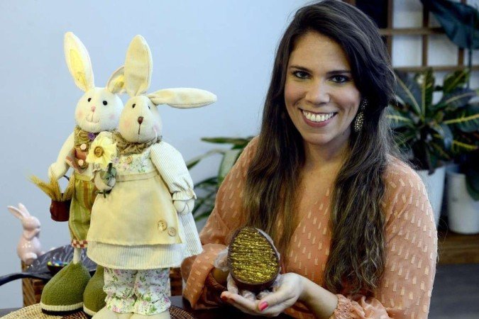  20/03/2023 Crédito: Marcelo Ferreira/CB/D.A Press. Brasil. Brasilia - DF -  Produção caseira de ovos de páscoa. Bianca Barreto.