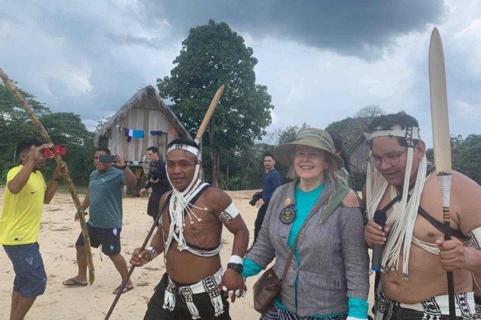 Ministra Rosa Weber durante visita a comunidades tradicionais no Amazonas, em março deste ano - (crédito: Divulgação/CNJ) Ministra Rosa Weber durante visita a comunidades tradicionais no Amazonas, em março deste ano - (crédito: Divulgação/CNJ)