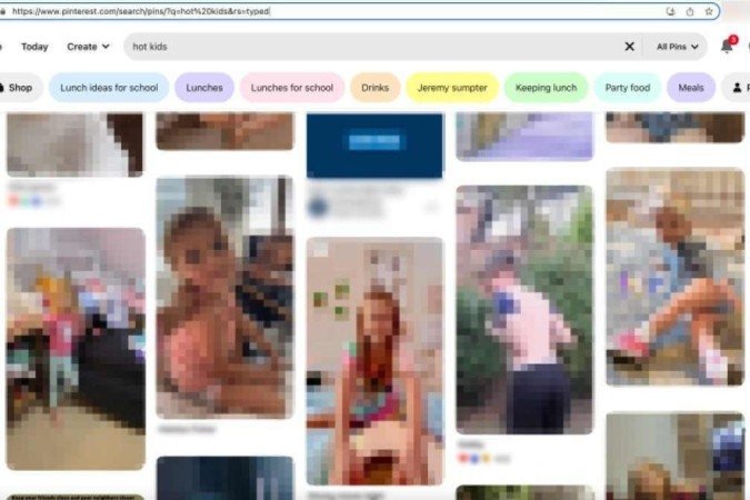 Os conteúdos feitos pelas garotas no Pinterest  são comuns à idade e não têm teor sexual, mas eram nomeados pelos criminosos como 