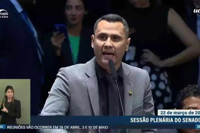(crédito: Reprodução/TV Senado) (crédito: Reprodução/TV Senado)