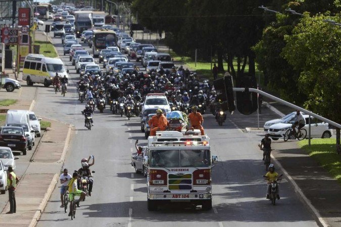  24/03/2023 Cr..dito: Marcelo Ferreira/CB/D.A Press. Brasil. Brasilia - DF - Vel..rio e cortejo do cantor DJ Jamaica.      -  (crédito:  Marcelo Ferreira/CB/D.A Press)