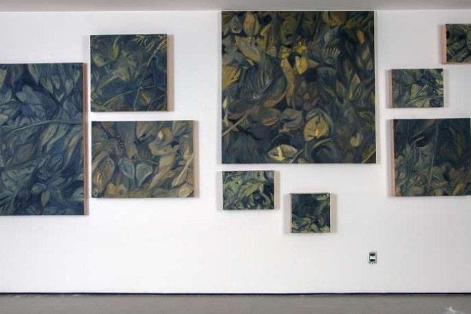 Obras de Pedro Ivo Verçosa na exposição Retrospectiva Pedro Ivo Verçosa, no Museu Nacional da República