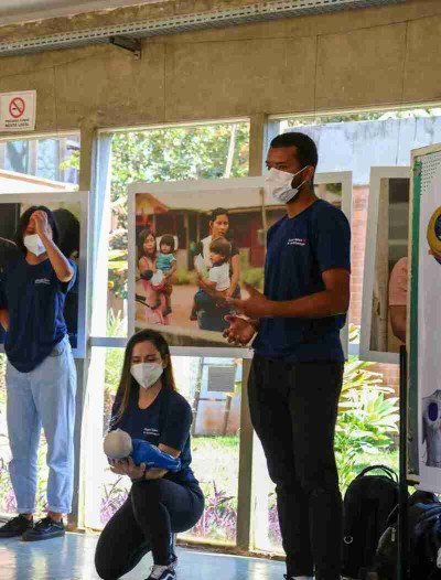 Na sala de aula da Escola Superior de Ciência da Saúde