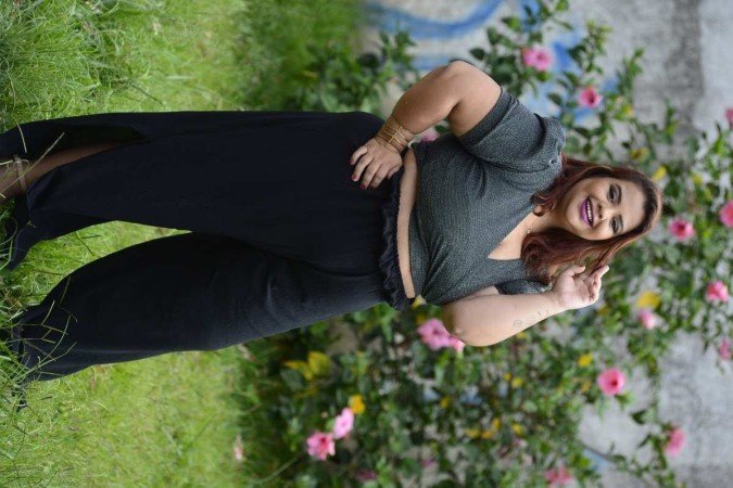  28/03/2023 Cr..dito: Marcelo Ferreira/CB/D.A Press. Brasil. Brasilia - DF -  Tereza Raquel Souza Gomes, modelo plus size aqui de Bras..lia, pauta sobre os perigos de encarar a magreza como uma moda ou tend..ncia. Biotipos n..o poderem ser considerados tend..ncias. ..
    