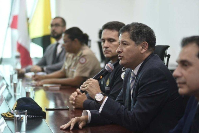  21/02/2023. Crédito: Minervino Júnior/CB/D.A Press. Brasil.  Brasilia - DF. Coletiva com o Secretário de Segurança do DF Sandro Avelar.