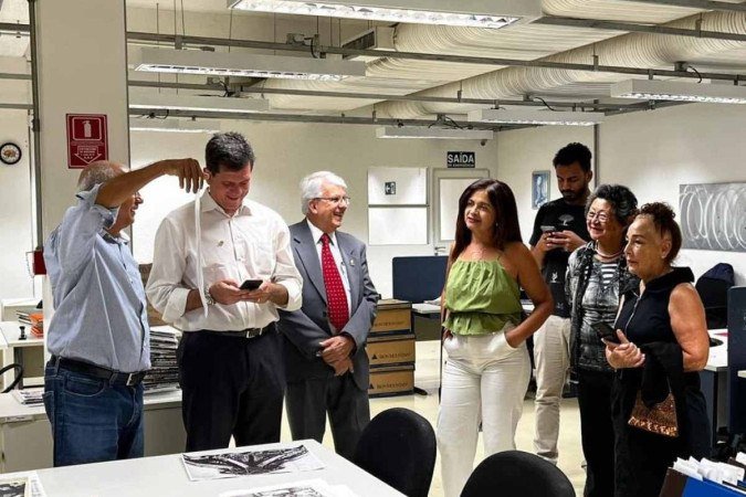  30/03/2023 Crédito: Benjamin Figueredo/CB. Leitores, durante visita no Jornal Correio Braziliense