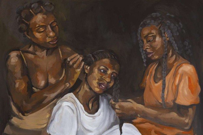 Obra de Pamella Wyla na exposição SUperfície sensível, na Pilastra