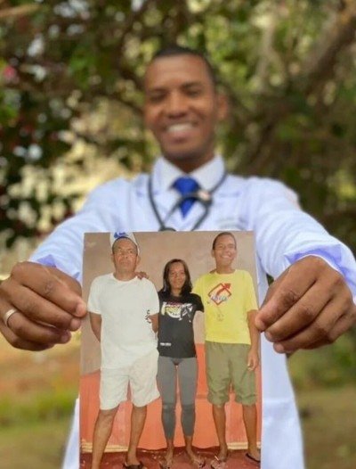 O jovem considera o apoio  da família como fundamental 