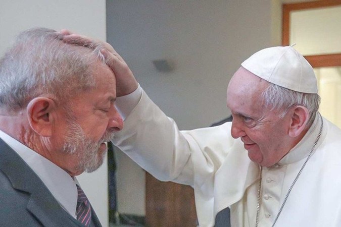 Nova reunião entre o presidente Lula e o Papa ocorrerá um ano após o último encontro dos dois líderes, em junho de 2023, no Vaticano.  -  (crédito: Divulgação/Ricardo Stuckert)