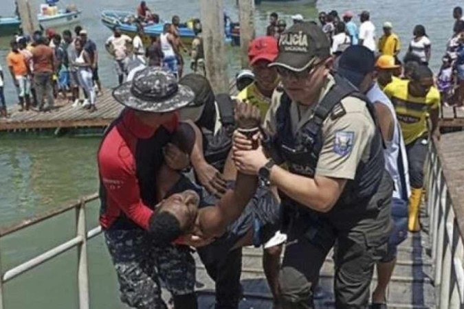 (crédito: Polícia Nacional do Equador/AFP) (crédito: Polícia Nacional do Equador/AFP)
