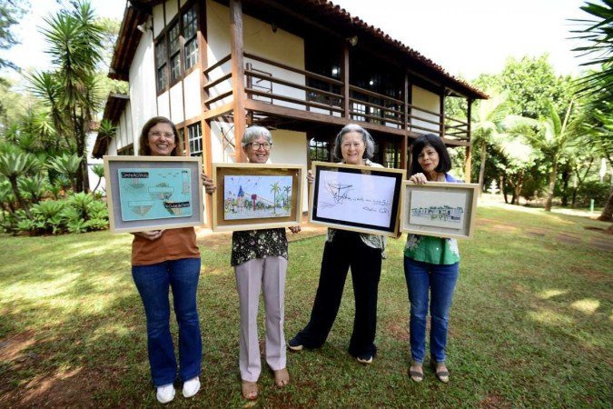 Lucivane Nishimura, Celia Machado, Rachel Osório e Elaine Freitas: exposição de bordados - (crédito: Marcelo Ferreira/CB/D.A Press) Lucivane Nishimura, Celia Machado, Rachel Osório e Elaine Freitas: exposição de bordados - (crédito: Marcelo Ferreira/CB/D.A Press)