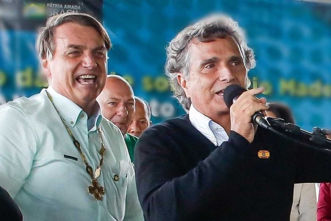 Nelson Piquet e Jair Bolsonaro são amigos de longa data -  (crédito: Anderson Riedel/Presidência)