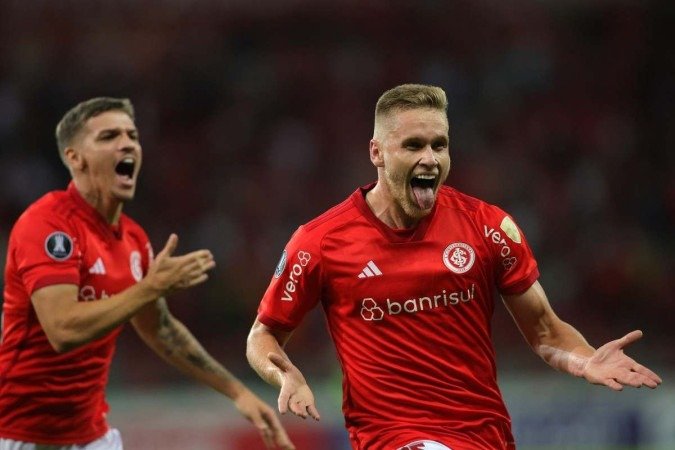 Alemão quebrou jejum de três jogos sem marcar e garantiu o triunfo do Internacional, no Beira-Rio - (crédito: AFP) Alemão quebrou jejum de três jogos sem marcar e garantiu o triunfo do Internacional, no Beira-Rio - (crédito: AFP)