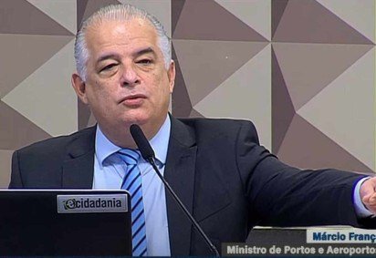 M&aacute;rcio Fran&ccedil;a fala em reuni&atilde;o conjunta da Comiss&atilde;o de Infraestrutura e da Comiss&atilde;o de Desenvolvimento Regional do Senado 19/4 -  (crédito: Reprodu&ccedil;&atilde;o/TV Senado) -M&aacute;rcio Fran&ccedil;a fala em reuni&atilde;o conjunta da Comiss&atilde;o de Infraestrutura e da Comiss&atilde;o de Desenvolvimento Regional do Senado 19/4 -  (crédito: Reprodu&ccedil;&atilde;o/TV Senado)