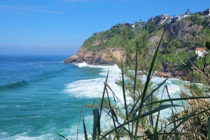 Praia da Joatinga, localizada no bairro do Joá, entre São Conrado e Barra da Tijuca - (crédito: Nathalia Sarmento)